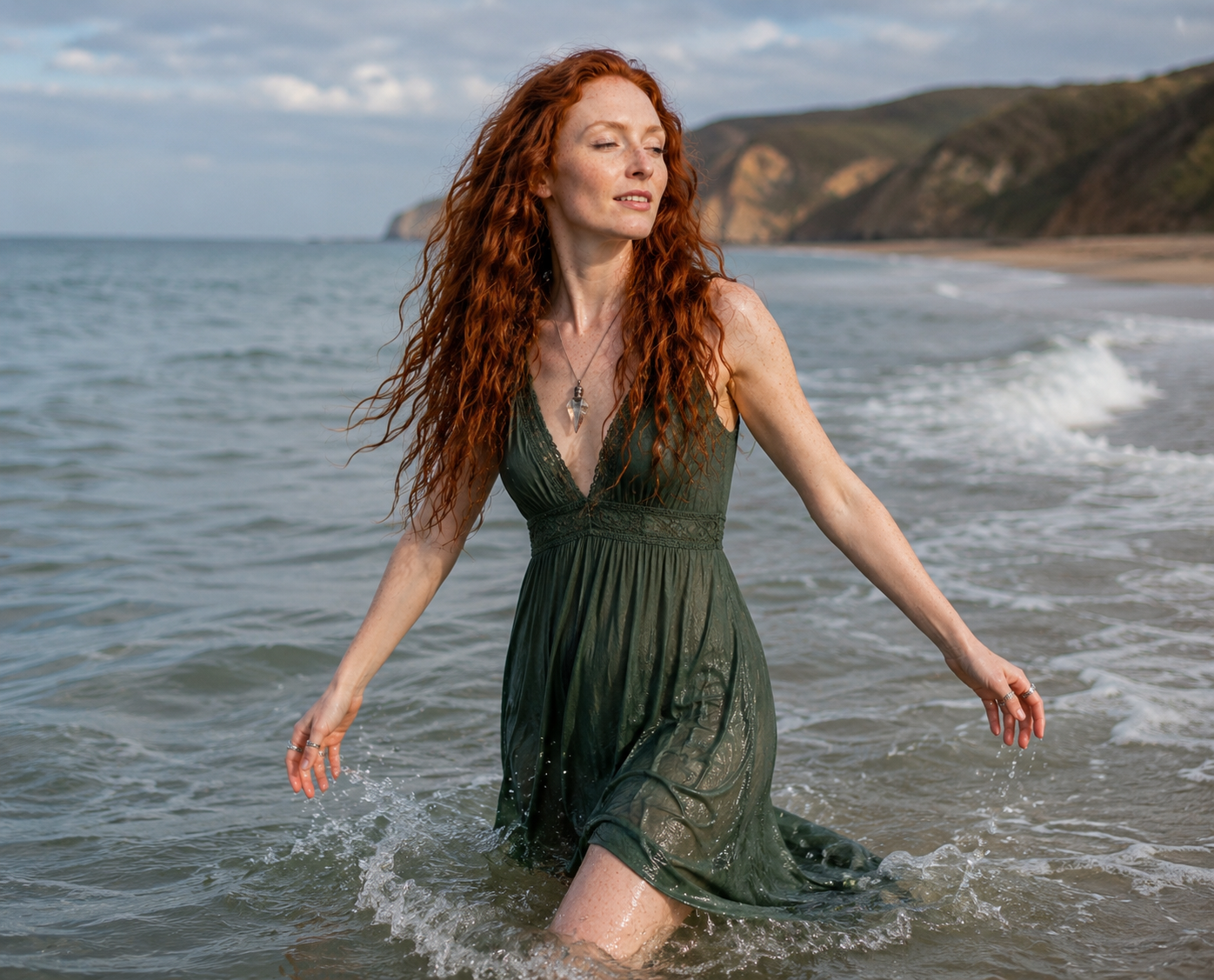 Angelica's avatar by moving water at the shoreline for an article about negative ions