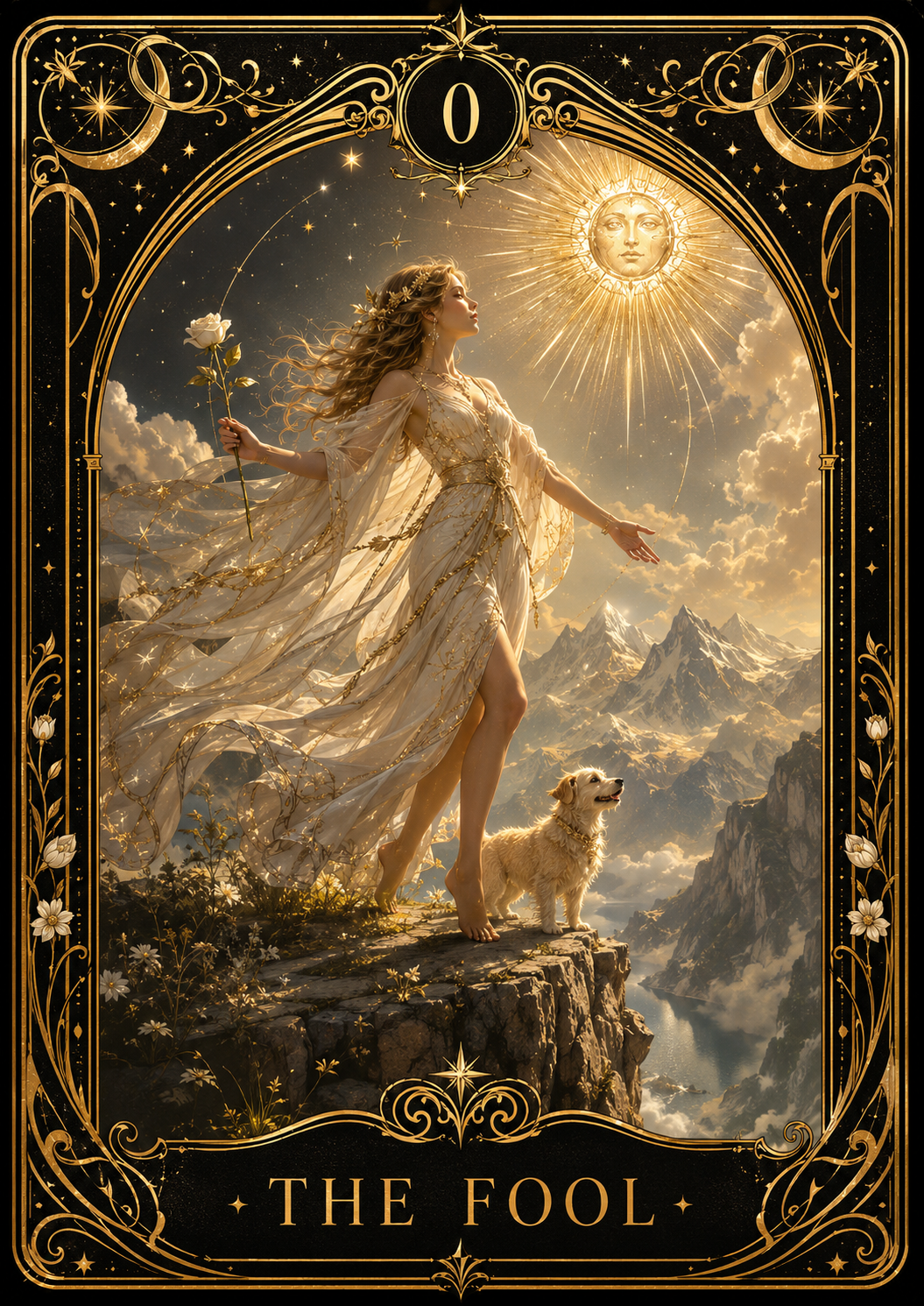 Tarot card artwork for The Fool